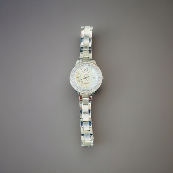 Fossil Watch Women’s ES5137 Stella Silver Stainless Steel Crystal Accents